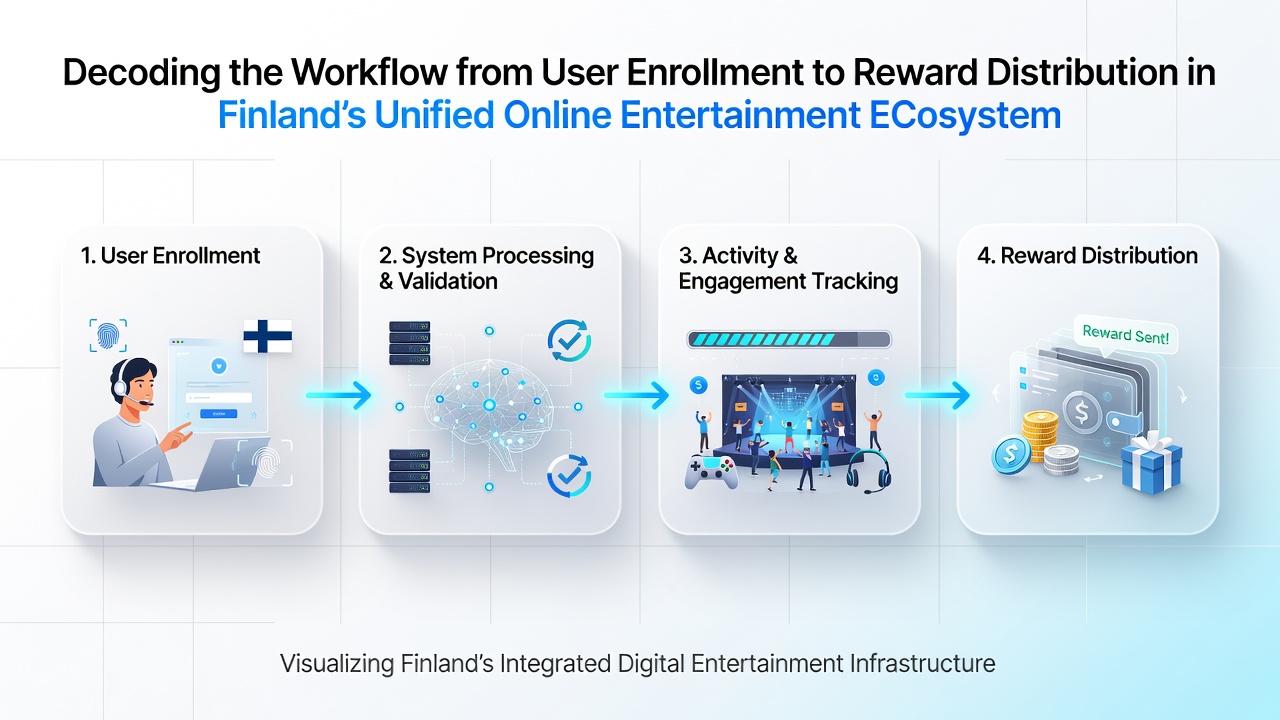Reward distribution dashboard displaying automated payout confirmation on Finland's unified entertainment platform
